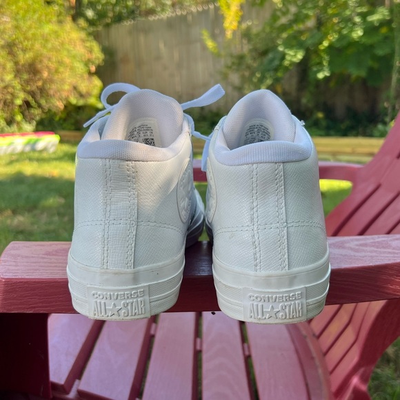 Converse All Star White Leather High Top Sneakers // High-tops - Picture 6 of 9